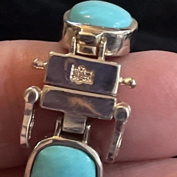 Sterling Silver Turquoise & Pink Thulite Reversible Bracelet by Jay King - Picture 10 of 15